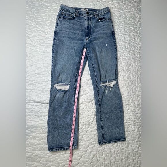 Le Jean by Charlie Gay Mia Relaxed Straight Jeans Distressed High-Rise Denim 28 - Picture 10 of 12